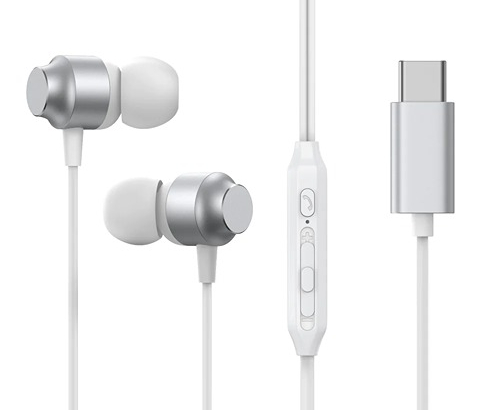 Joyroom TYPE-C Series In-Ear Metal Wired Earbuds , silver