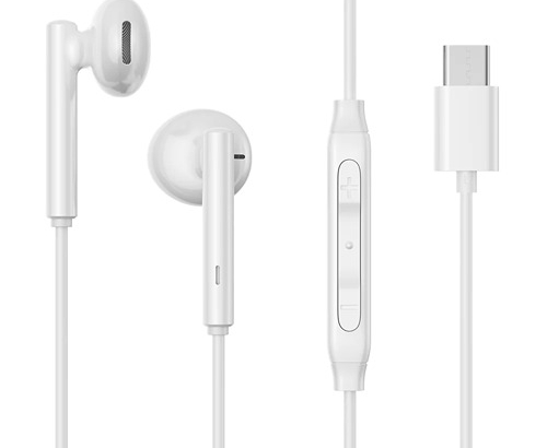 Joyroom TYPE-C Series Half In-Ear Wired Earphones-White