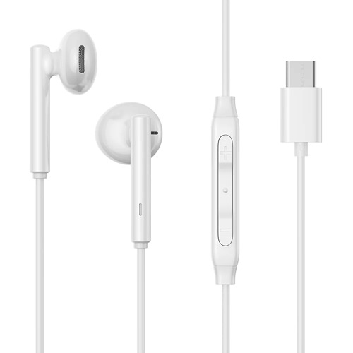 Joyroom TYPE-C Series Half In-Ear Wired Earphones-White