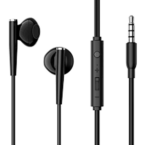 Joyroom Wired Series Half In-Ear Wired Earphones , black