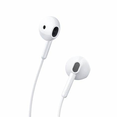  Joyroom Wired Series Half In-Ear Wired Earphones ,Free PU carrying case, white