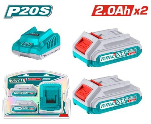 TOTAL Lithium-Ion 2 Batteries and charger