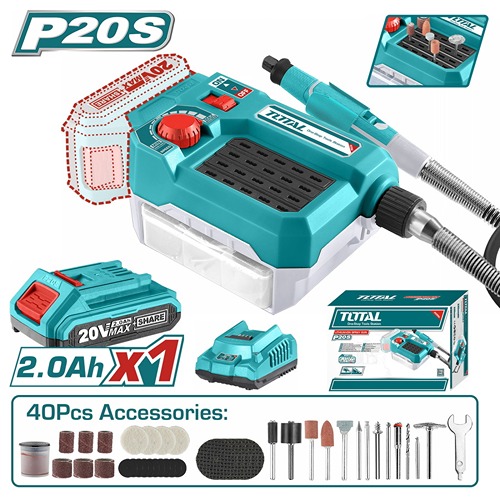 Total GRINDER 20V , 40 Pcs Tools set