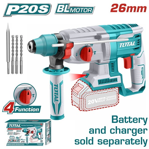 TOTAL Lithium-ion rotary hammer 20V 