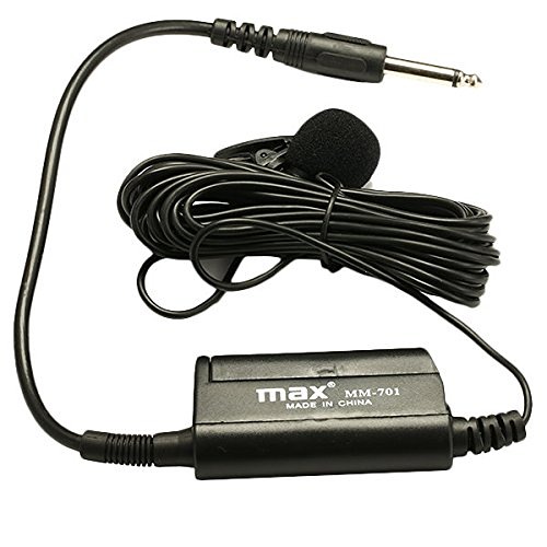 Generic MAX Lapel Condenser Microphone with 6m Cable for Instrument Pickup