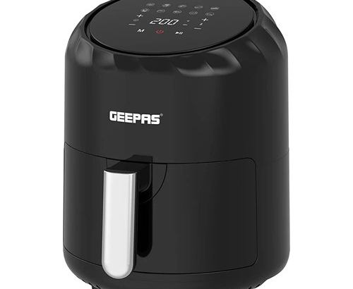 Geepas Digital Air Fryer, Black, 1400W, 3.5 Liter Capacity