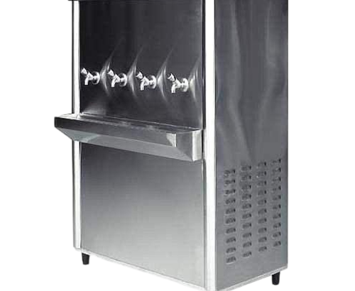 Water cooler, 4 taps, 123 liters, steel, 1/2 HP