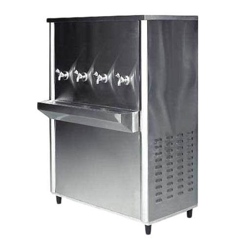 Water cooler, 4 taps, 123 liters, steel, 1/2 HP