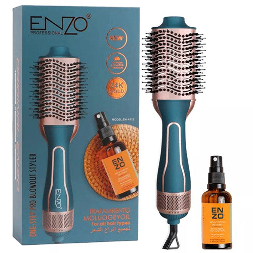 Enzo Hair Dryer Brush Hot Air Hair Brush Styler