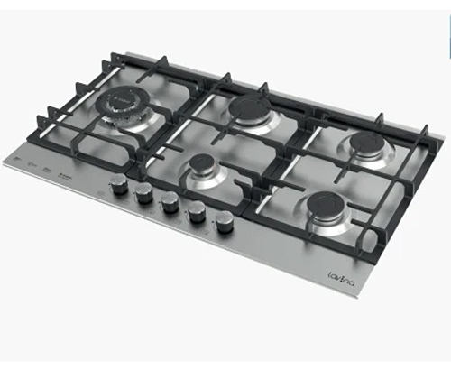 LAVINA built-in Gas Hob 90 cm 5 Burners – Stainless Steel