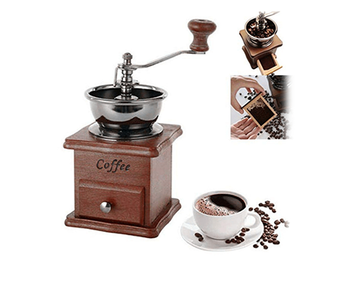 Coffee Grinder manual Classic – wood and stainless