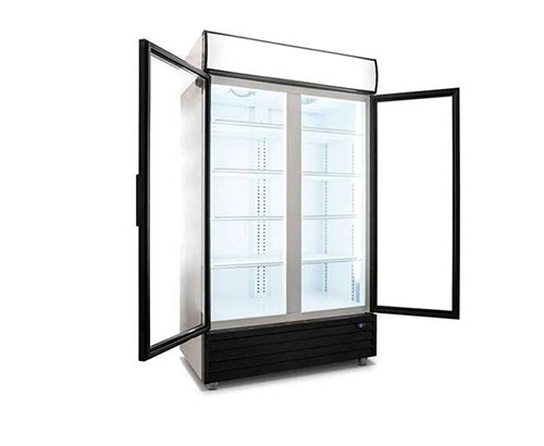 800L Double Door Upright Display Fridge – Glass Door