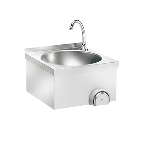 Stainless steel knee operated hand wash sink